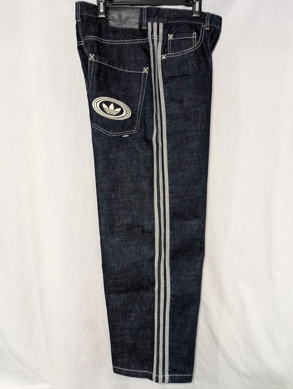 Adidas 90s Y2K Alternative Sport Wide Leg Loose Fit Skater Jeans, 34x32 NWT